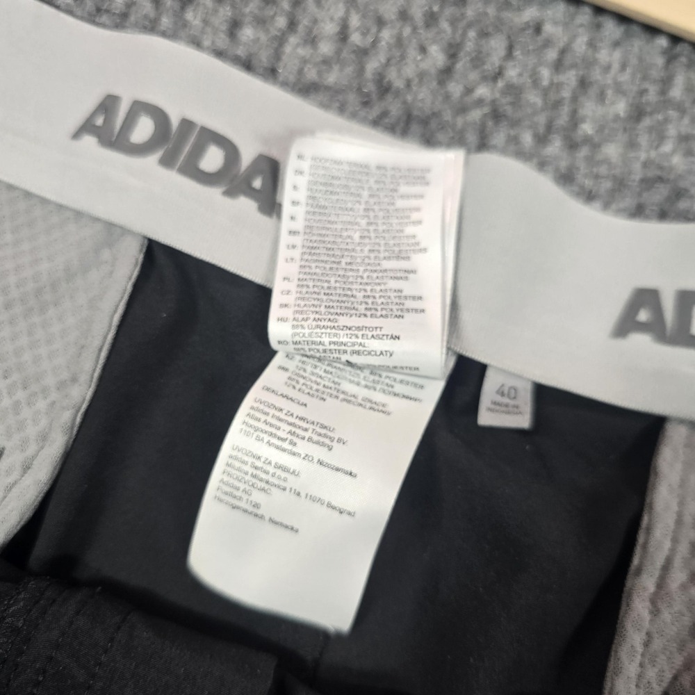 Adidas Shorts Mens 40 Black Chino Microfiber Stretch Golf Casual Summer - Picture 5 of 13